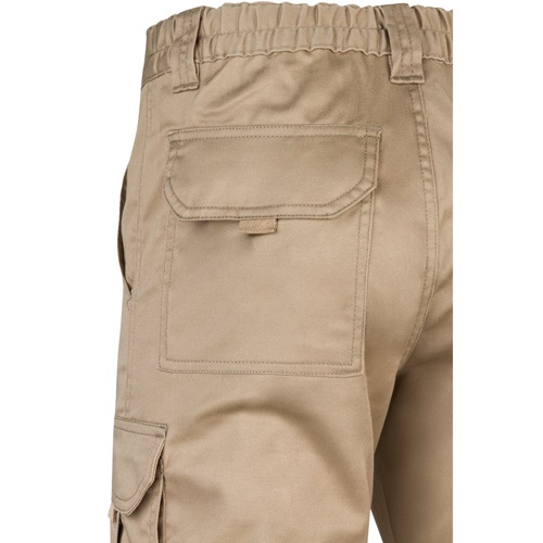 natural claro VL LUGH. Pantalón elástico multibolsillos (240g/m²) en algodón (46%), EME (38%) y poliéster (16%)