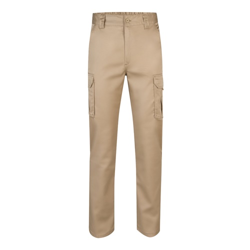 natural claro VL LUGH. Pantalón elástico multibolsillos (240g/m²) en algodón (46%), EME (38%) y poliéster (16%)