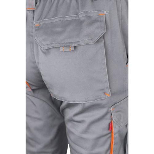 gray VL HYPNOS. Pantalón de sarga multibolsillos bicolor (200g/m²), en algodón (35%) y poliéster (65%)