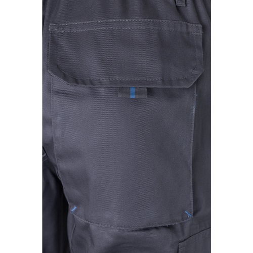 gray VL HYPNOS. Pantalón de sarga multibolsillos bicolor (200g/m²), en algodón (35%) y poliéster (65%)