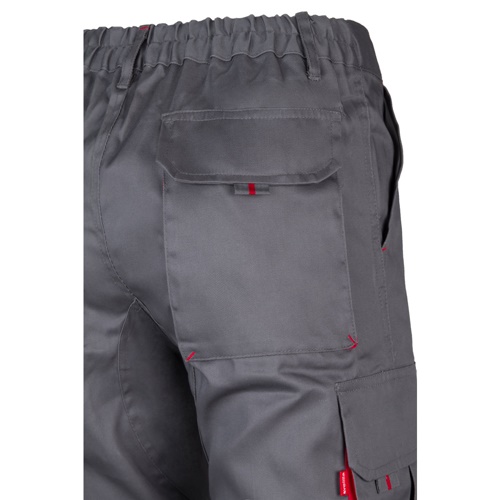 gray VL HYPNOS. Pantalón de sarga multibolsillos bicolor (200g/m²), en algodón (35%) y poliéster (65%)