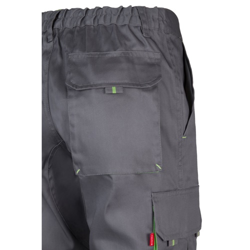 gray VL HYPNOS. Pantalón de sarga multibolsillos bicolor (200g/m²), en algodón (35%) y poliéster (65%)
