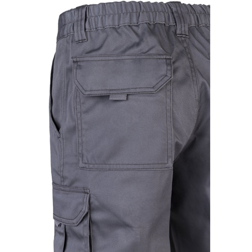 gray VL PAN. Pantalón elástico multibolsillos (290g/m²), en algodón (46%), EME (38%) y poliéster (16%)
