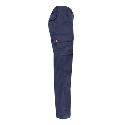azul marino VL PAN. Pantalón elástico multibolsillos (290g/m²), en algodón (46%), EME (38%) y poliéster (16%)