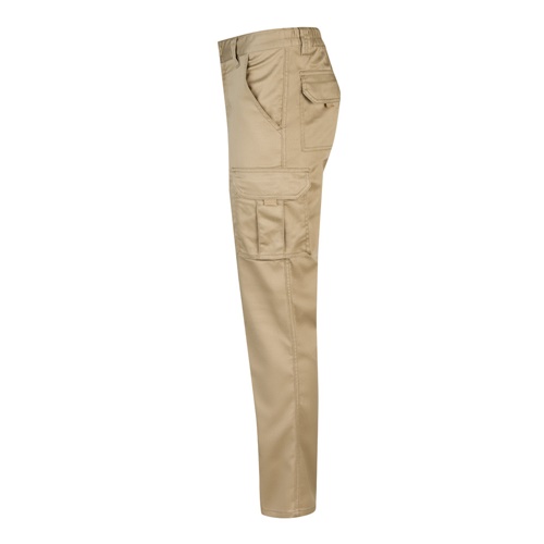 natural claro VL PAN. Pantalón elástico multibolsillos (290g/m²), en algodón (46%), EME (38%) y poliéster (16%)
