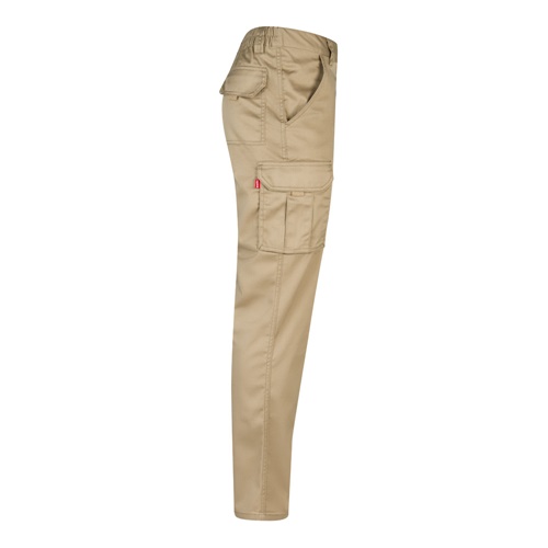 natural claro VL PAN. Pantalón elástico multibolsillos (290g/m²), en algodón (46%), EME (38%) y poliéster (16%)