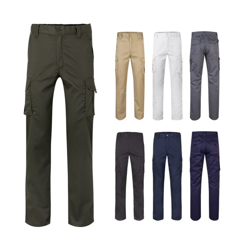 VL PAN. PANTALÓN ELÁSTICO MULTIBOLSILLOS (290G/M²), EN ALGODÓN (46%), EME (38%) Y POLIÉSTER (16%)