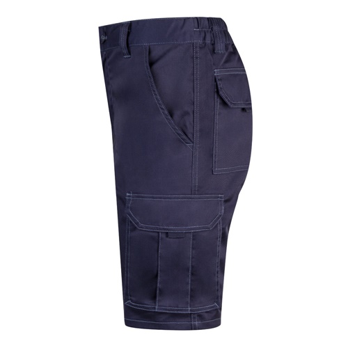 blue VL HEBE. Bermudas elásticas multibolsillos (240g/m²), en algodón (46%), EME (38%) y poliéster (16%)