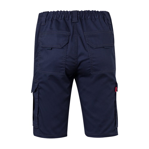 azul marino VL HEBE. Bermudas elásticas multibolsillos (240g/m²), en algodón (46%), EME (38%) y poliéster (16%)