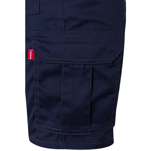 azul marino VL HEBE. Bermudas elásticas multibolsillos (240g/m²), en algodón (46%), EME (38%) y poliéster (16%)
