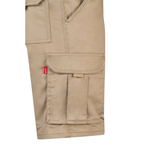 natural claro VL HEBE. Bermudas elásticas multibolsillos (240g/m²), en algodón (46%), EME (38%) y poliéster (16%)