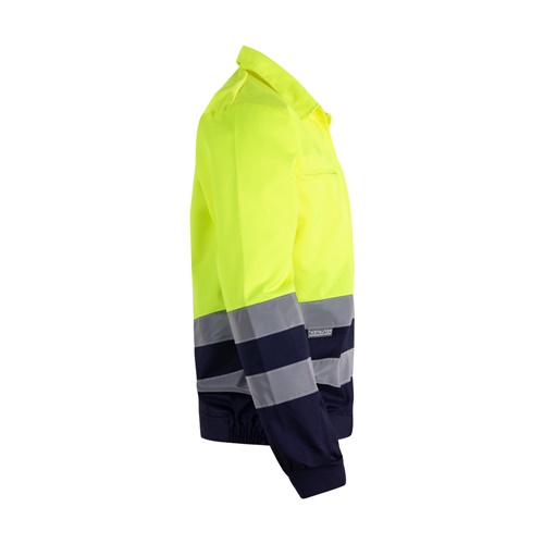 azul marino VL NEPTUNE LARGE. Chaqueta de sarga bicolor (210g/m²) en poliéster (80%) y algodón (20%)