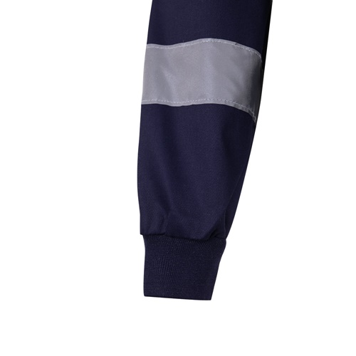 azul marino VL NEPTUNE LARGE. Chaqueta de sarga bicolor (210g/m²) en poliéster (80%) y algodón (20%)