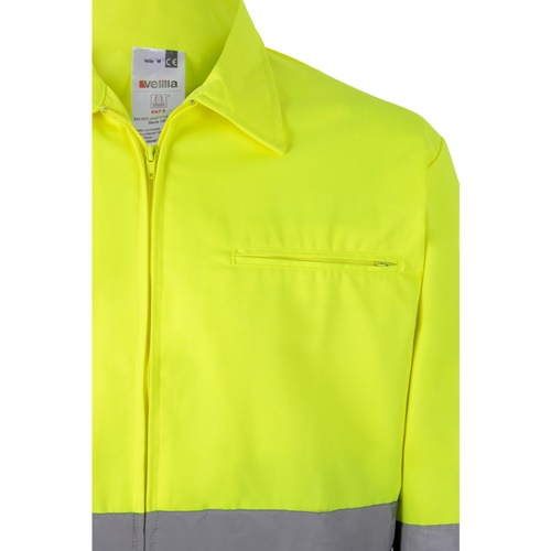 gray VL NEPTUNE LARGE. Chaqueta de sarga bicolor (210g/m²) en poliéster (80%) y algodón (20%)