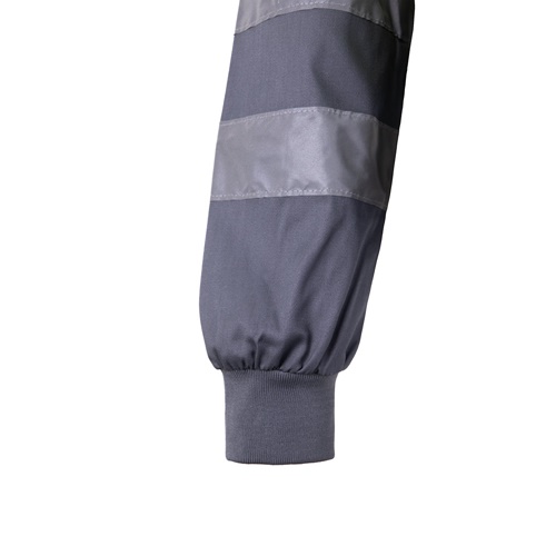 gray VL NEPTUNE LARGE. Chaqueta de sarga bicolor (210g/m²) en poliéster (80%) y algodón (20%)