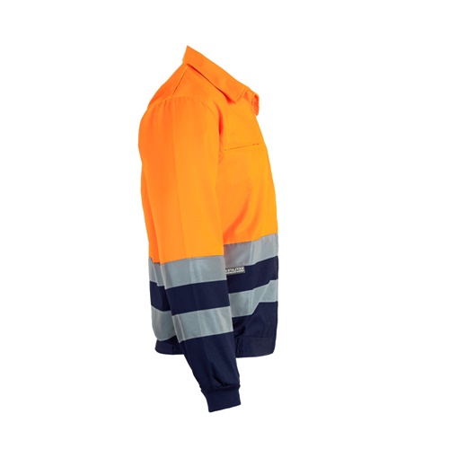 azul marino VL NEPTUNE LARGE. Chaqueta de sarga bicolor (210g/m²) en poliéster (80%) y algodón (20%)