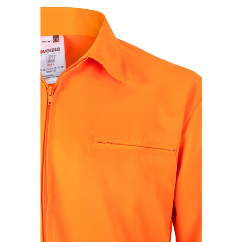 azul marino VL NEPTUNE LARGE. Chaqueta de sarga bicolor (210g/m²) en poliéster (80%) y algodón (20%)