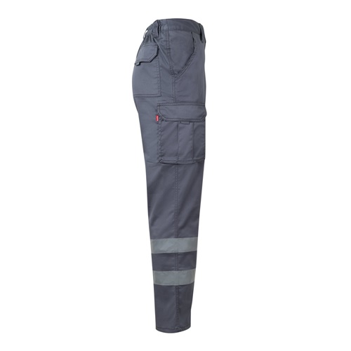 gray VL DIONYSUS. Pantalón multibolsillos bicolor (210 g/m²), en algodón (20%) y poliéster (80%)