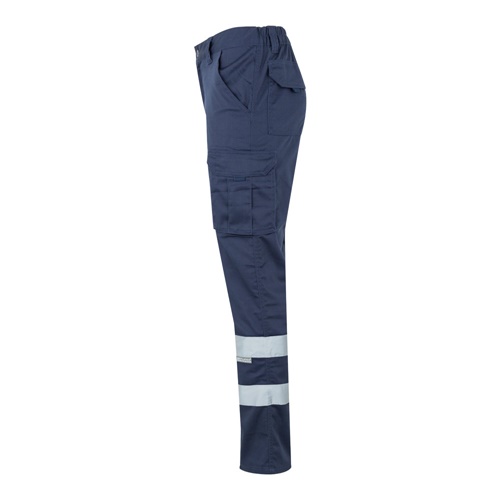 azul marino VL DIONYSUS. Pantalón multibolsillos bicolor (210 g/m²), en algodón (20%) y poliéster (80%)