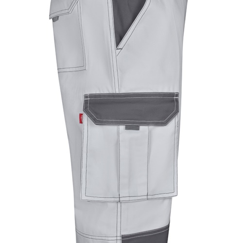 white VL NJORD. Pantalón de sarga multibolsillos bicolor (240 g/m²), en algodón (35%) y poliéster (65%)