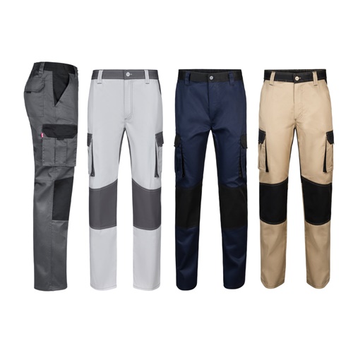 VL NJORD. PANTALÓN DE SARGA MULTIBOLSILLOS BICOLOR (240 G/M²), EN ALGODÓN (35%) Y POLIÉSTER (65%)
