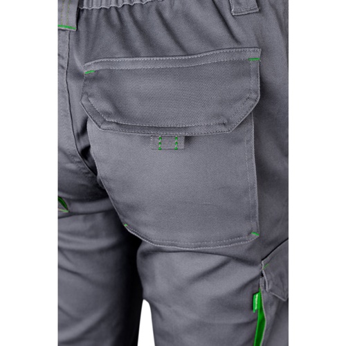 gray VL FIDES. Pantalón elástico bicolor multibolsillos (240g/m²), en algodón (46%), EME (38%) y poliéster (16%)