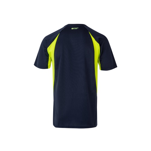azul marino VL SLAYER. Camiseta técnica ojo de pájaro bicolor (160g/m²), en poliéster (100%)