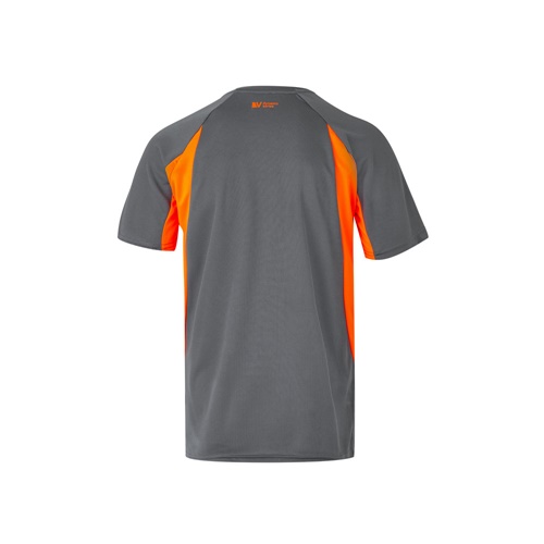 gris VL SLAYER. Camiseta técnica ojo de pájaro bicolor (160g/m²), en poliéster (100%)