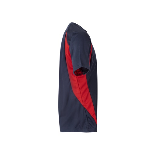 azul marino VL SLAYER. Camiseta técnica ojo de pájaro bicolor (160g/m²), en poliéster (100%)