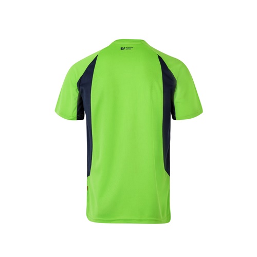 verde VL SLAYER. Camiseta técnica ojo de pájaro bicolor (160g/m²), en poliéster (100%)