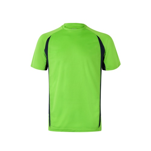 verde VL SLAYER. Camiseta técnica ojo de pájaro bicolor (160g/m²), en poliéster (100%)