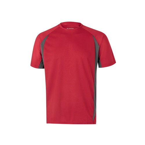 rojo VL SLAYER. Camiseta técnica ojo de pájaro bicolor (160g/m²), en poliéster (100%)