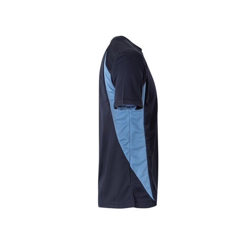 azul marino VL SLAYER. Camiseta técnica ojo de pájaro bicolor (160g/m²), en poliéster (100%)