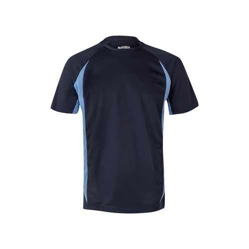 azul marino VL SLAYER. Camiseta técnica ojo de pájaro bicolor (160g/m²), en poliéster (100%)