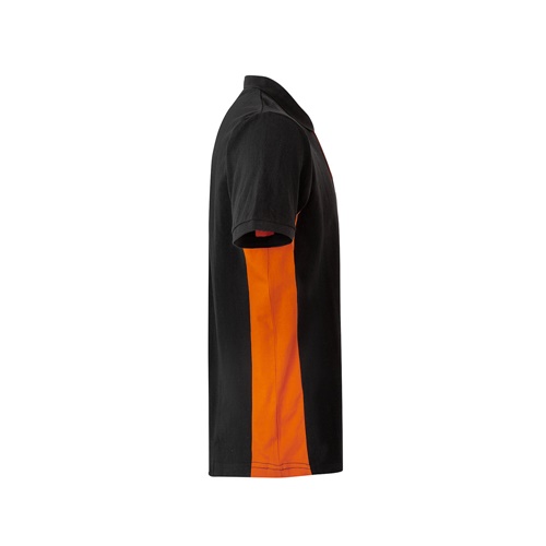 black VL SUPAY. Polo piqué bicolor (180g/m²), manga corta, en algodón (60%) y poliéster (40%)