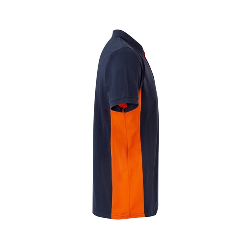 azul marino VL SUPAY. Polo piqué bicolor (180g/m²), manga corta, en algodón (60%) y poliéster (40%)
