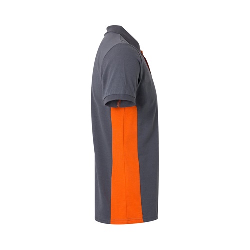 gray VL SUPAY. Polo piqué bicolor (180g/m²), manga corta, en algodón (60%) y poliéster (40%)