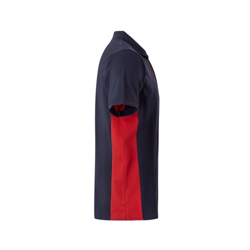 azul marino VL SUPAY. Polo piqué bicolor (180g/m²), manga corta, en algodón (60%) y poliéster (40%)