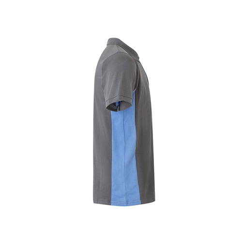 gray VL SUPAY. Polo piqué bicolor (180g/m²), manga corta, en algodón (60%) y poliéster (40%)