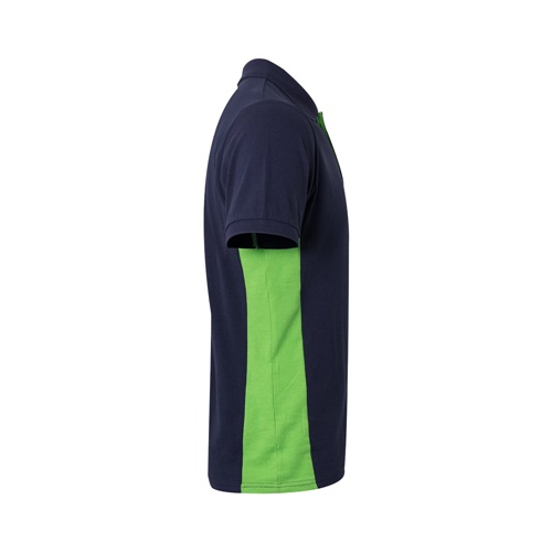 azul marino VL SUPAY. Polo piqué bicolor (180g/m²), manga corta, en algodón (60%) y poliéster (40%)