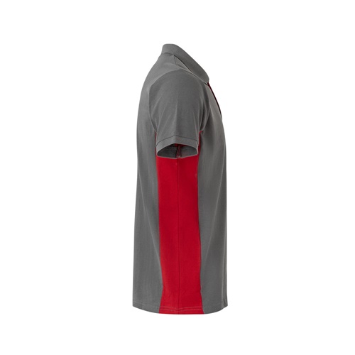 gray VL SUPAY. Polo piqué bicolor (180g/m²), manga corta, en algodón (60%) y poliéster (40%)