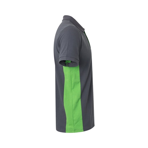 gray VL SUPAY. Polo piqué bicolor (180g/m²), manga corta, en algodón (60%) y poliéster (40%)