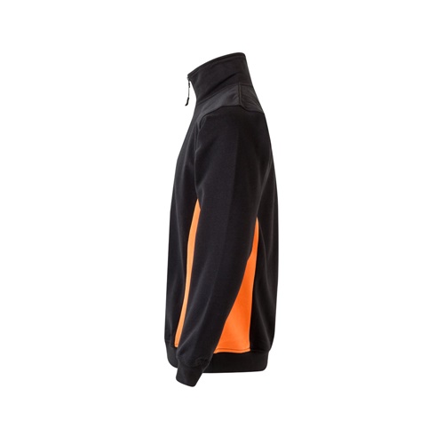 black VL SVAROG. Sudadera de rizo bicolor (260g/m²), en poliéster (65%) y algodón (35%)