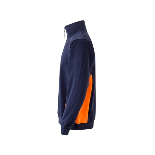 azul marino VL SVAROG. Sudadera de rizo bicolor (260g/m²), en poliéster (65%) y algodón (35%)