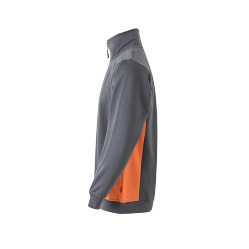 gray VL SVAROG. Sudadera de rizo bicolor (260g/m²), en poliéster (65%) y algodón (35%)