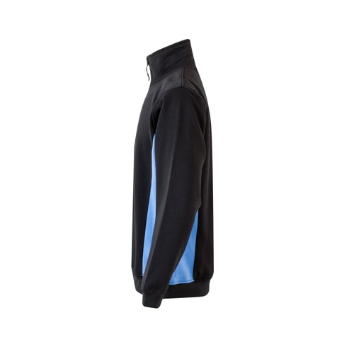 black VL SVAROG. Sudadera de rizo bicolor (260g/m²), en poliéster (65%) y algodón (35%)