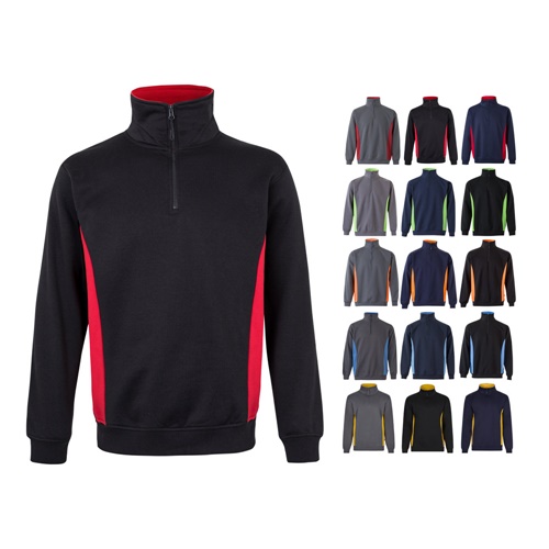 VL SVAROG. SUDADERA DE RIZO BICOLOR (260G/M²), EN POLIÉSTER (65%) Y ALGODÓN (35%)