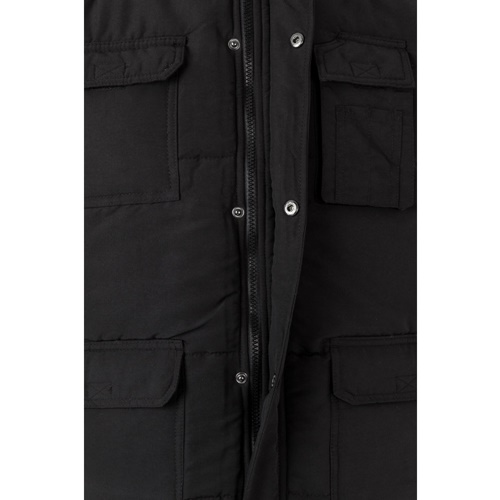 black VL MEFITIS. Chaleco acolchado multibolsillos (220g/m²), en poliéster (100%)