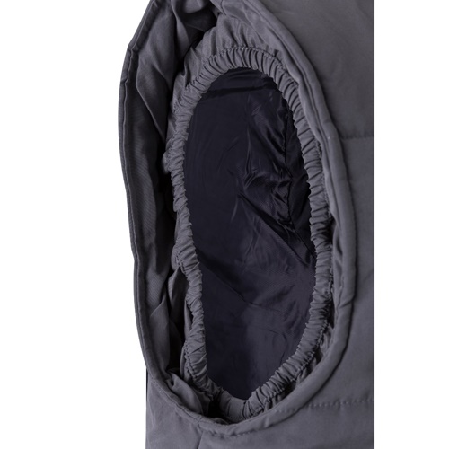 gray VL MEFITIS. Chaleco acolchado multibolsillos (220g/m²), en poliéster (100%)