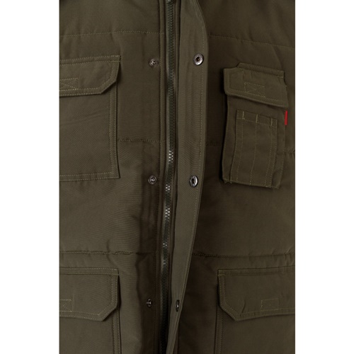 verde militar VL MEFITIS. Chaleco acolchado multibolsillos (220g/m²), en poliéster (100%)